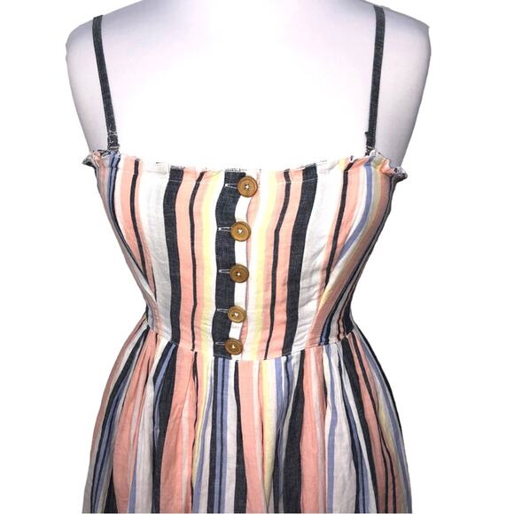 Free People Lilah Pleated Tube Striped Midi Dress XS NWT - Picture 4 of 15